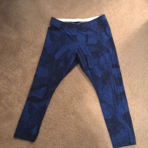 black and blue cotton nike leggings